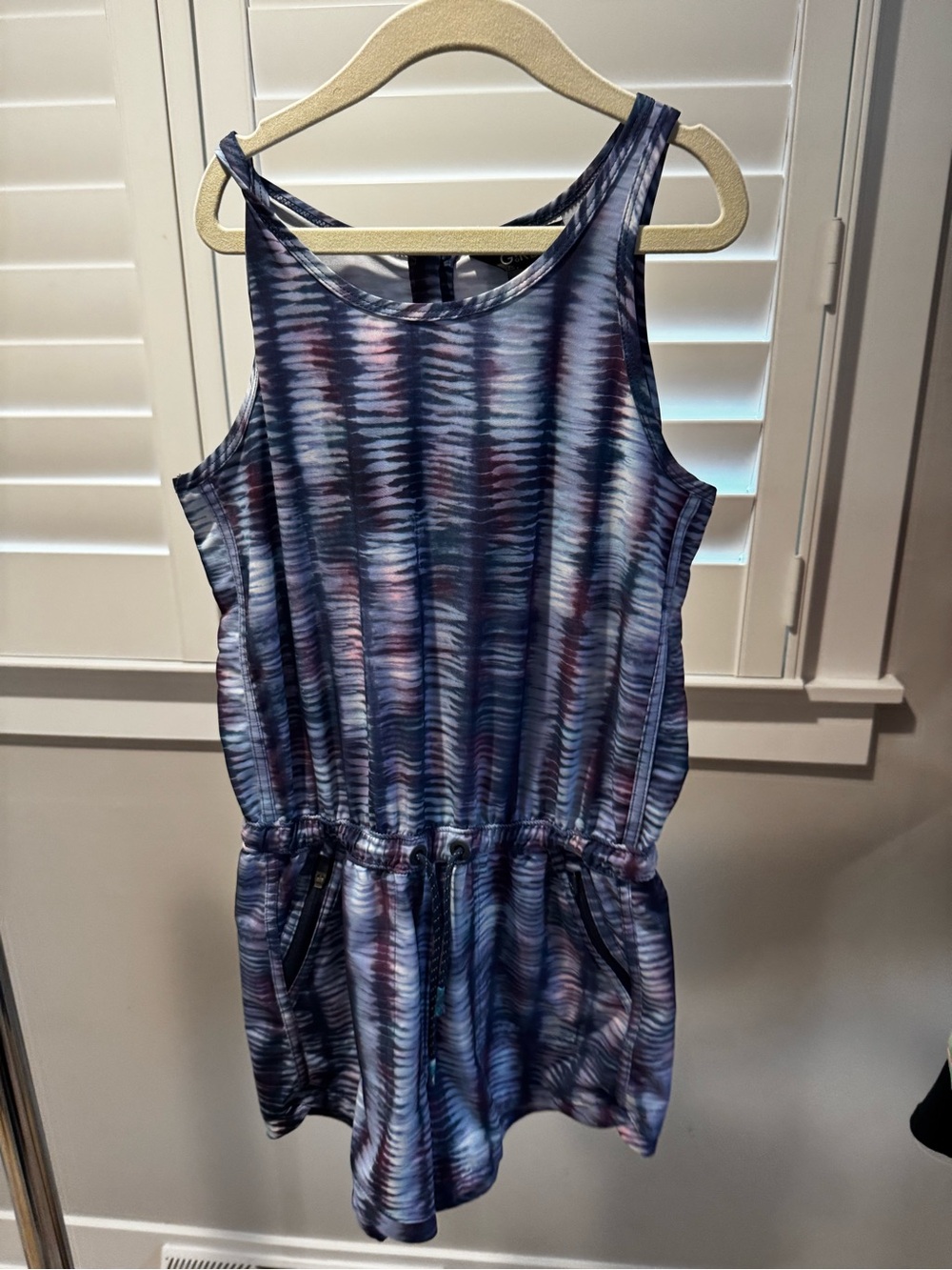 Athleta Kids Tie-Dye Blue Romper One-Piece